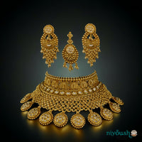 gold plated jewelry, rajwari set