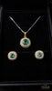 Mint Halo Elegance 925 Silver pendant set