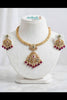 Ruby Royale - Antique Gold-Plated Hasli Choker Set