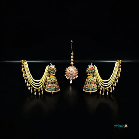 Shahi Kundan jhumkas