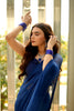Royal Sapphire Luxe Statement Set – Silver Plated Zirconia Necklace & Earrings