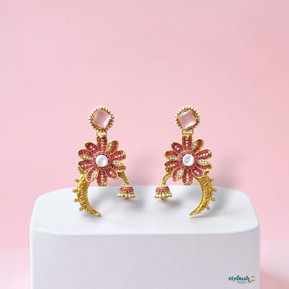 Anatalia Artificial gold plated earrings