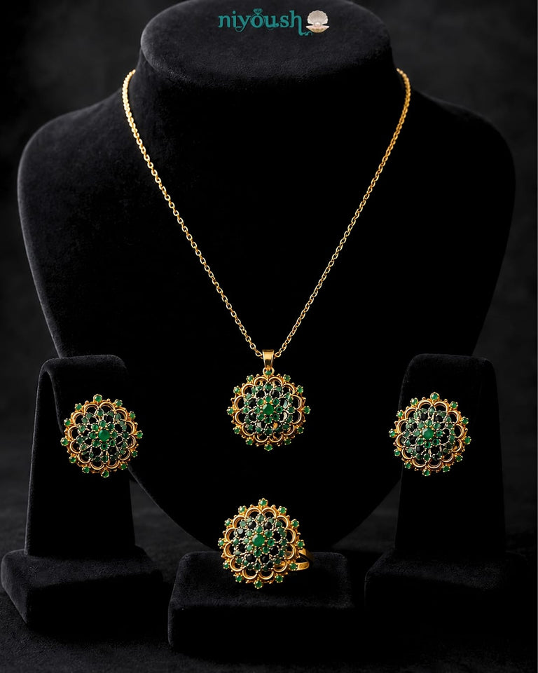 Verde Royale Artificial pendant Set