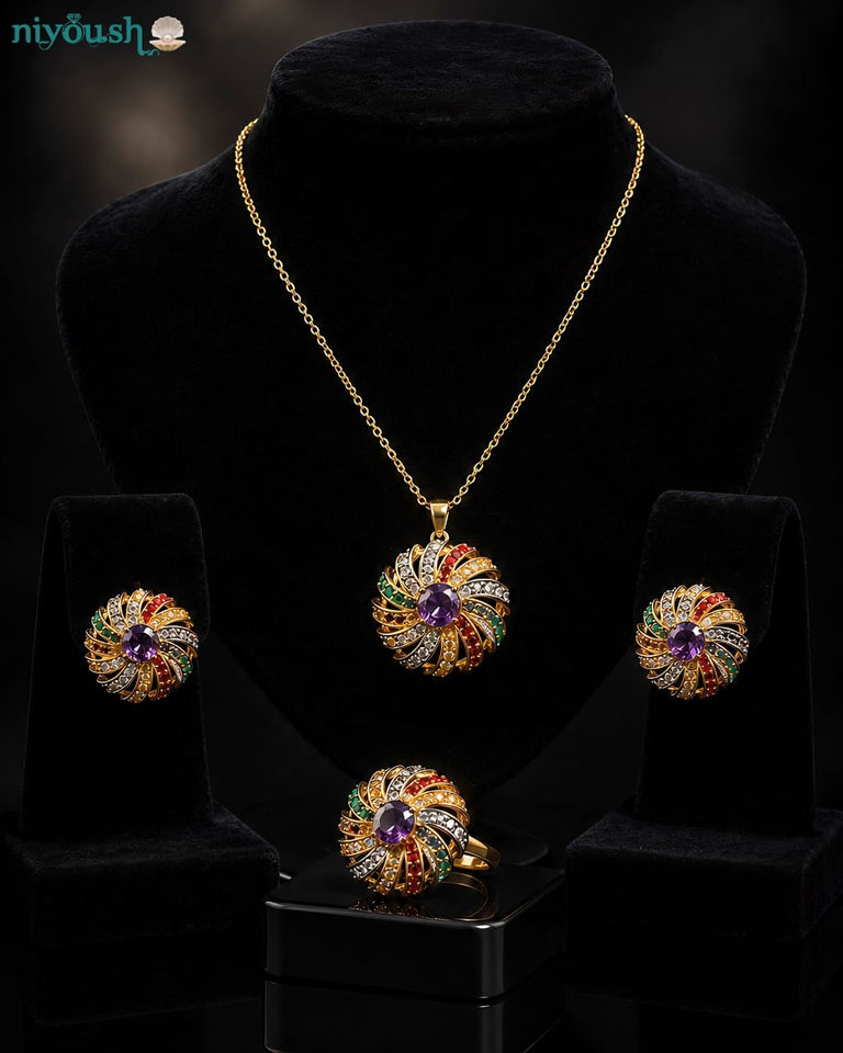 Prism  Aura artificial pendant set
