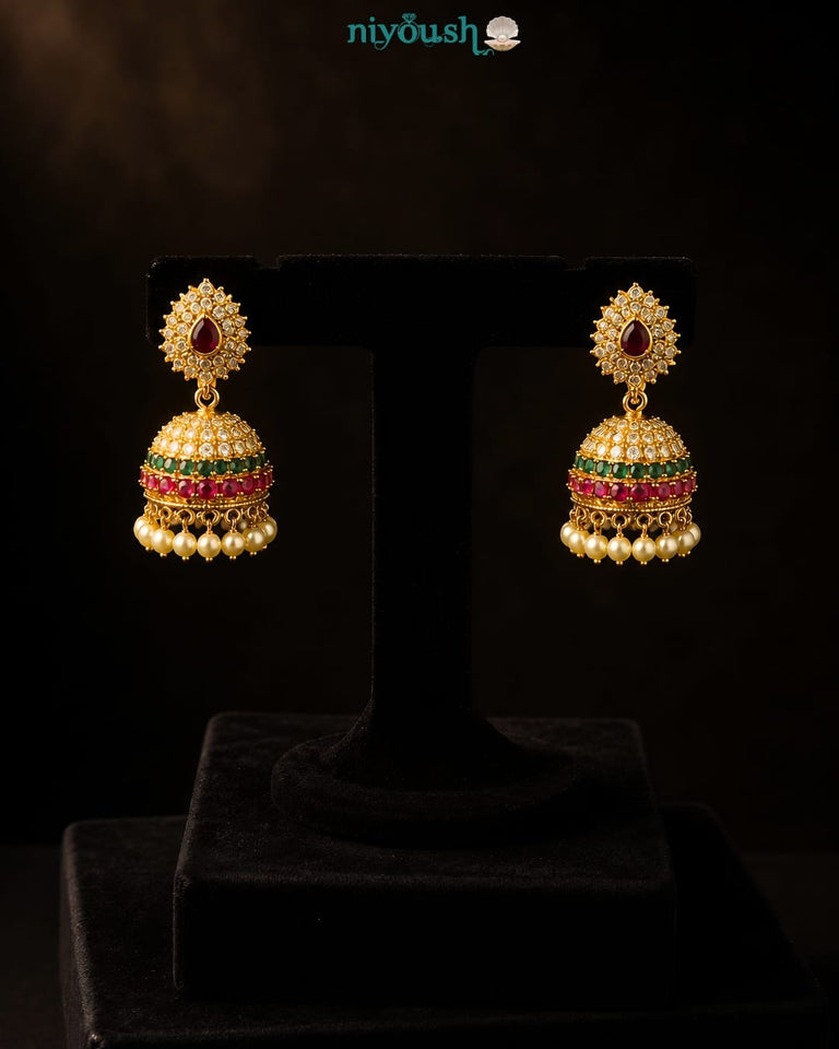 Gulbahar gold plated jhumkas