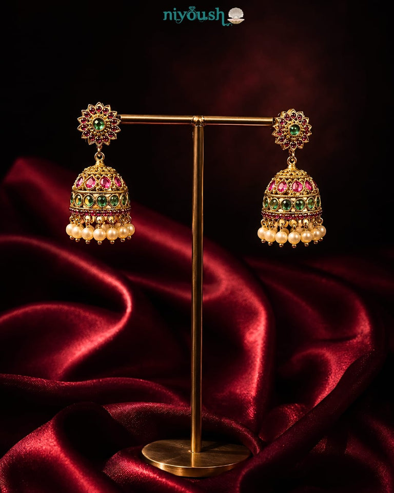 Zahra Artificial gold plated jhumkas