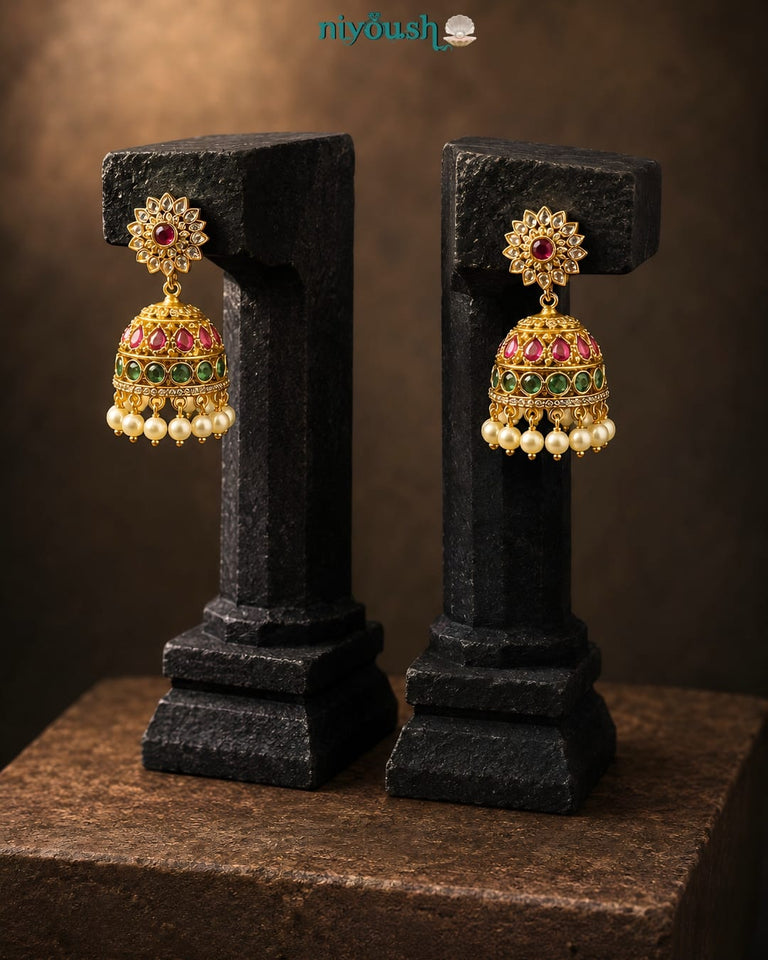 Zahra Artificial gold plated jhumkas