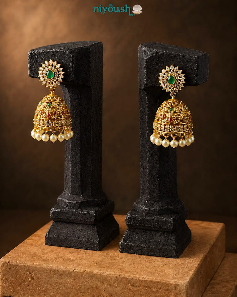 Roshni gold plated Artificial jhumka