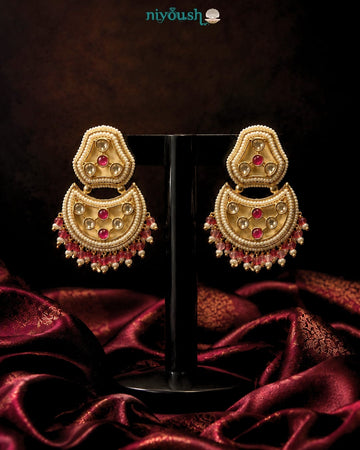 Chandini gold plated kundan Artificial Earrings