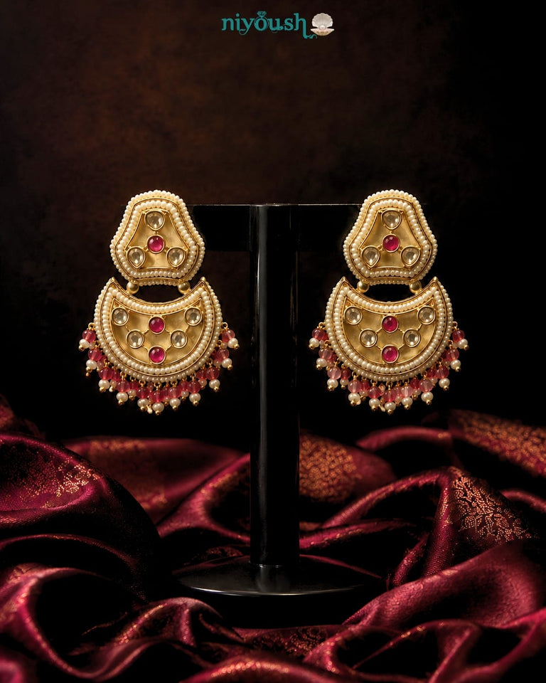 Chandini gold plated kundan Artificial Earrings