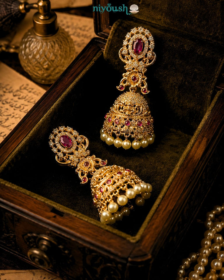 Surajkiran gold plated jhumkas