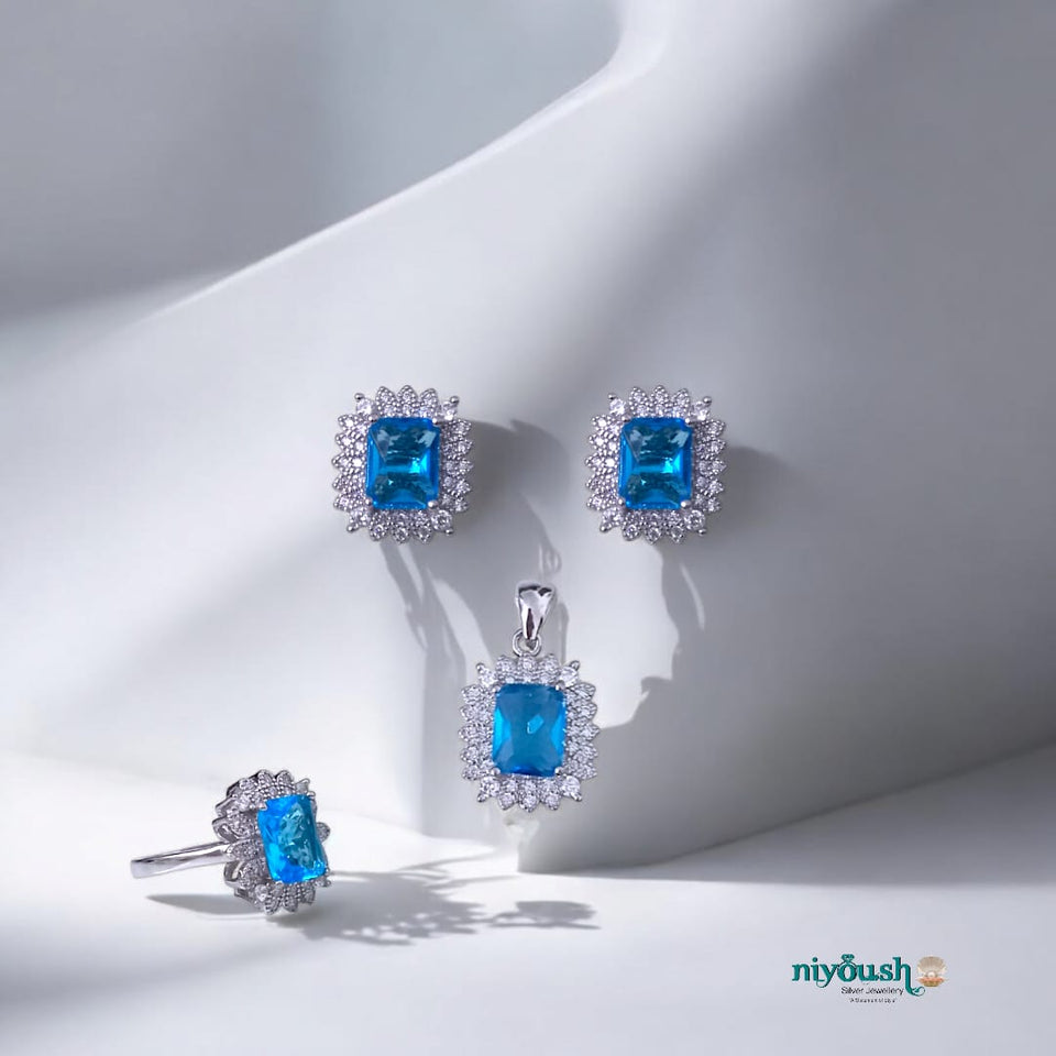 Sea vibes 925 Sterling Silver pendant set with ring