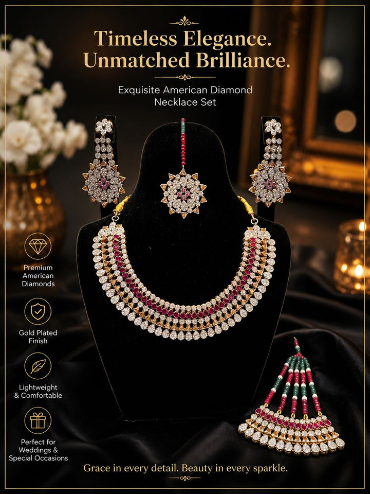 Royal Rani Har Double side 925 Silver Bridal set
