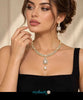 Sadaf Leaf Real Pearl 925 Silver Gold Plated Necklace Set