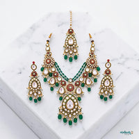 Hiya Kundan gold plated set