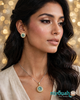 Mint Halo Elegance 925 Silver pendant set