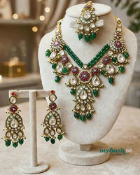 Hiya Kundan gold plated set