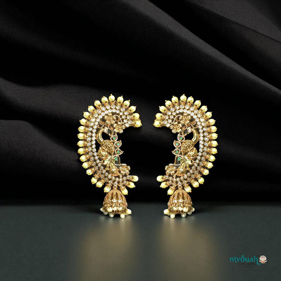 kundan jhumka earrings 
