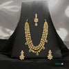 Gold kundan necklace and earrings