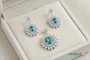 Mermaid glow 925 Silver pendant set