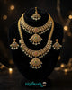 Mahenur Gold Plated Bridal Set - Ruby Emerald Pearl