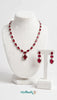 Oval Ruby Aura Necklace Set