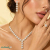 Celeste Halo - Gold Plated Diamond-Cut 4-Piece Bridal Set