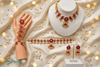 Ruby Blossom Bridal Set