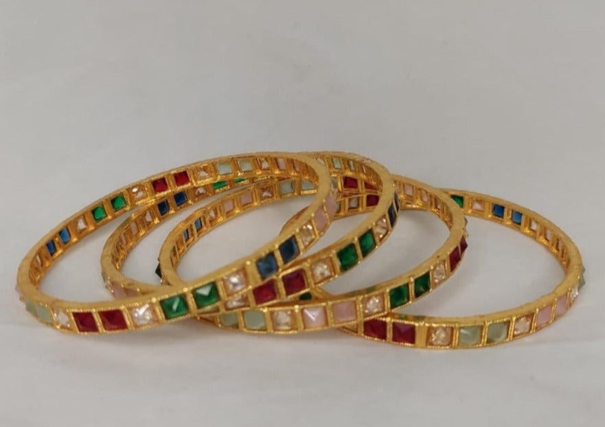 bracelets-bangles-bridal bangles-nikkah jewellery-bridal bangles-niyoush-kundan-kundan bangles-gold bracelets