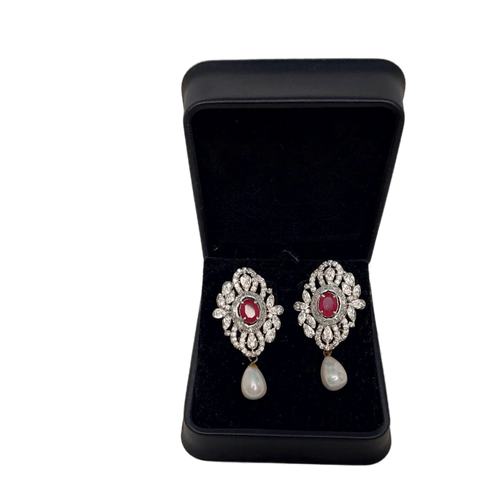 Red Glint Earrings