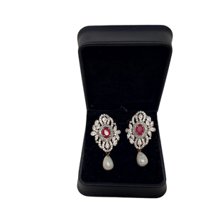 Red Glint Earrings